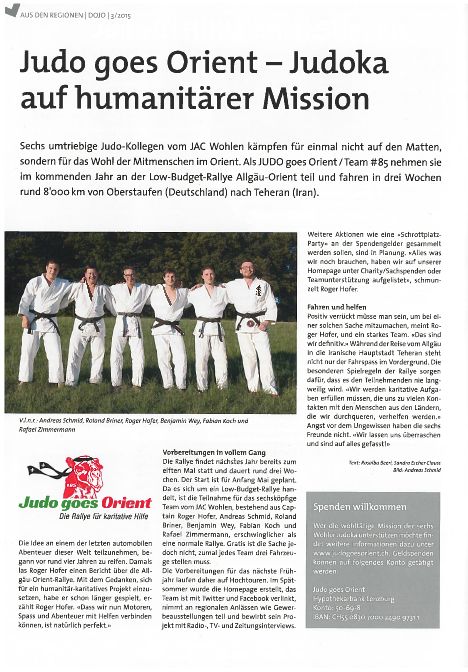 Judoka auf humanitärer Mission